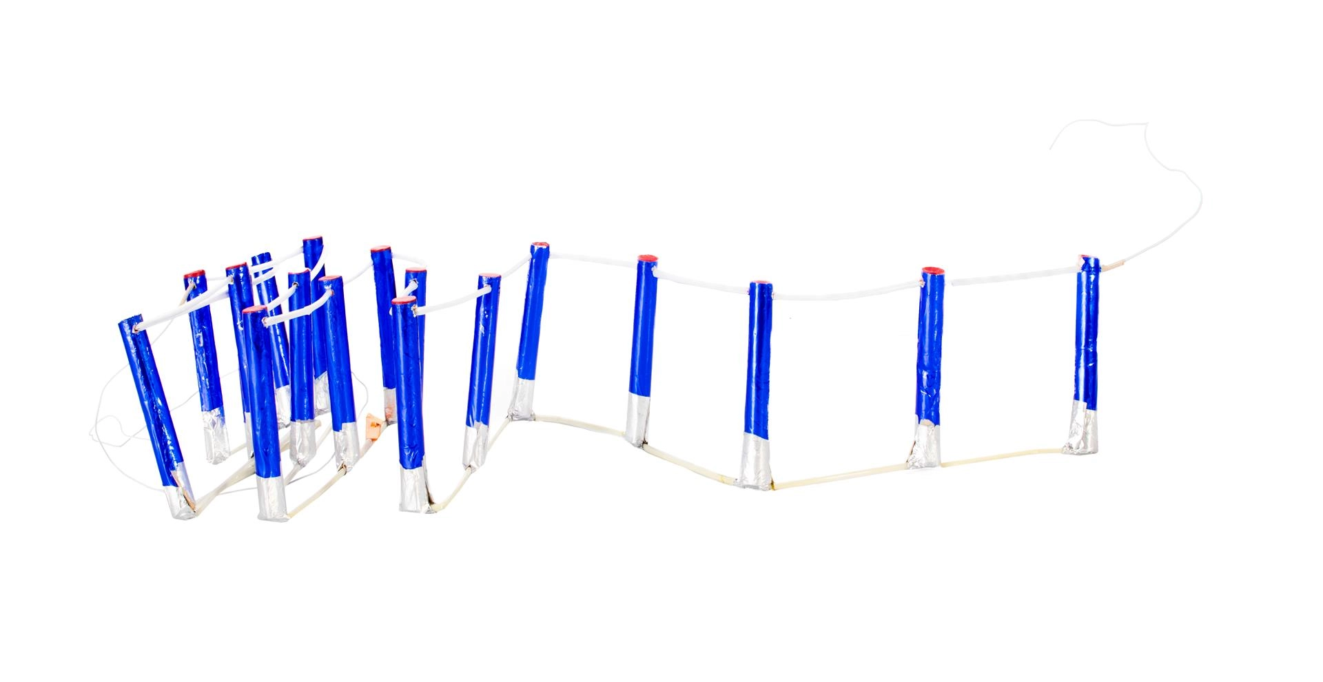 Pol Pl Srebrny Wodospad 2 Metrowy Z Niebieskim Plomieniem Jf108 B 5513 8